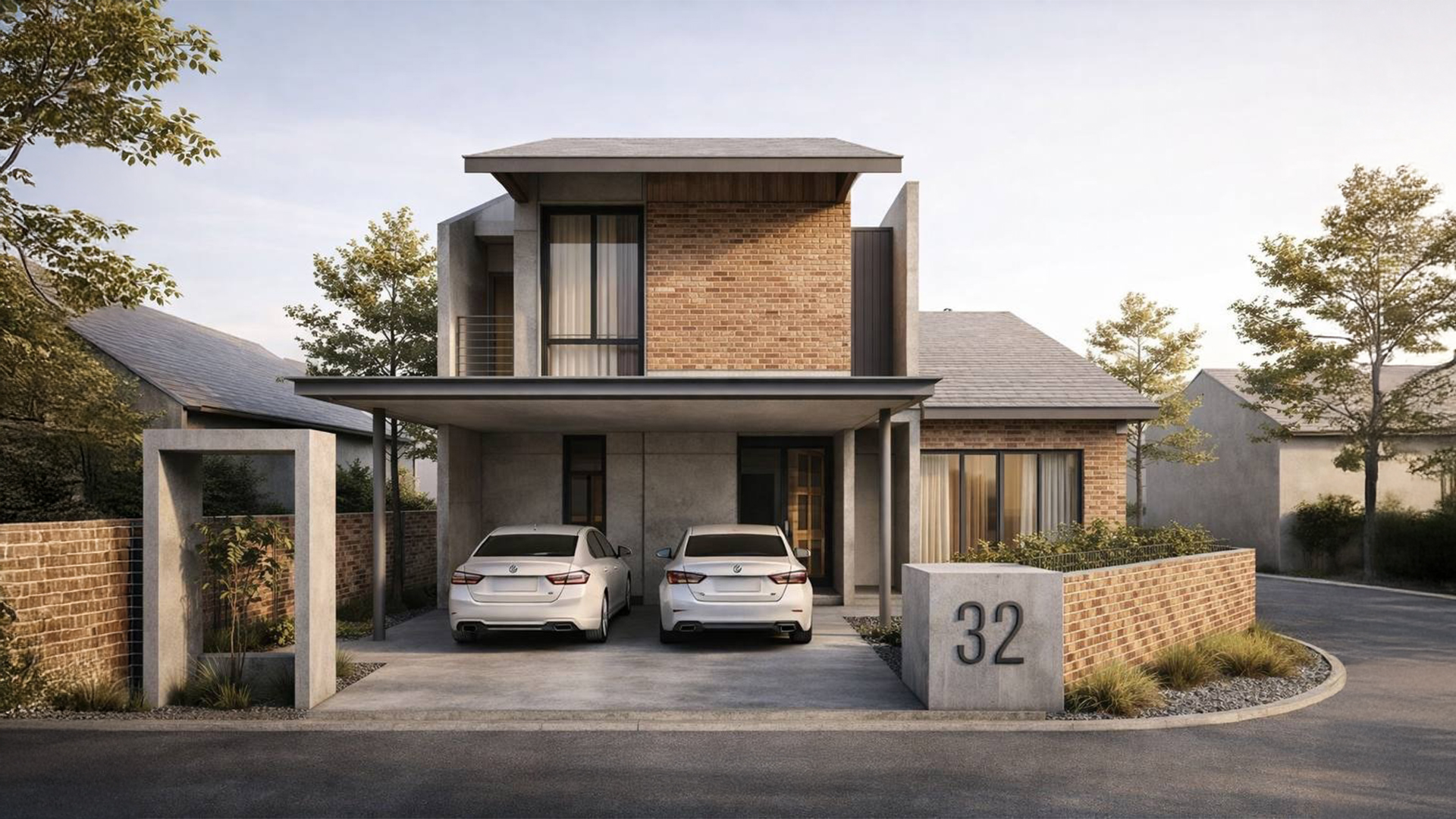 Linear Grey House
